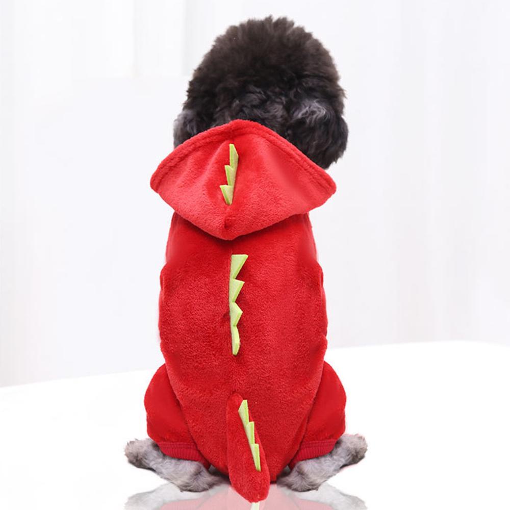 Áo Khoác Hoodie Giữ Ấm Mùa Đông Hình Khủng Long Dễ Thương Thú Vị Cho Thú