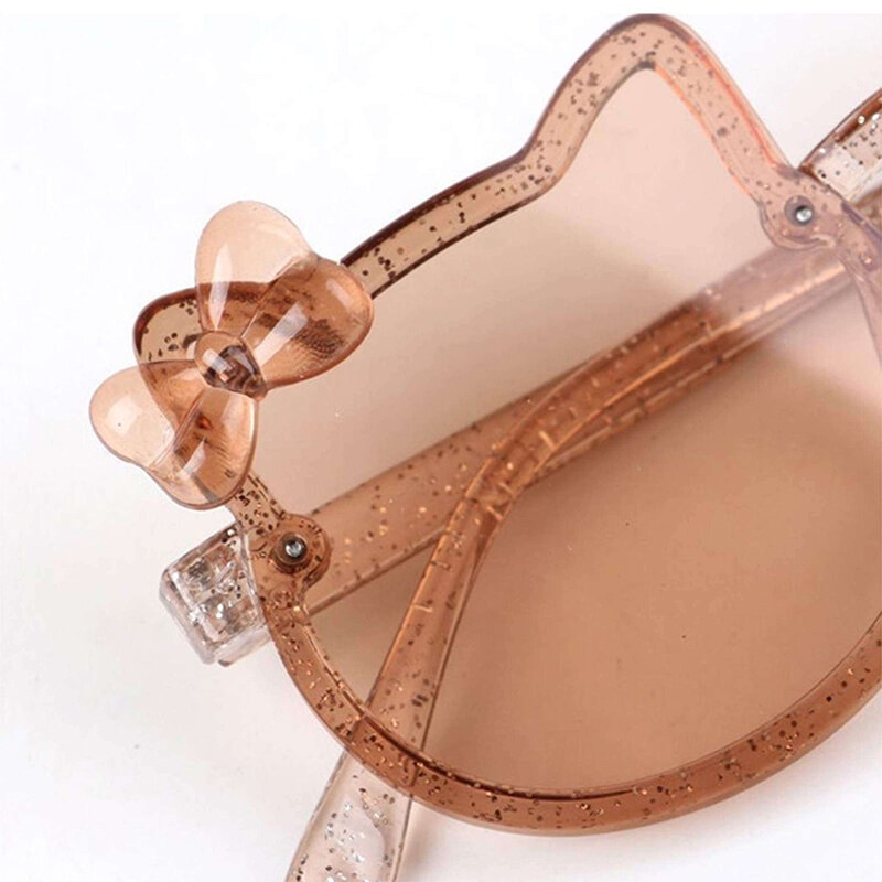 Kính Mát Hình Mèo Kitty Chống Tia UV400 Thời Trang Cho Bé Gái