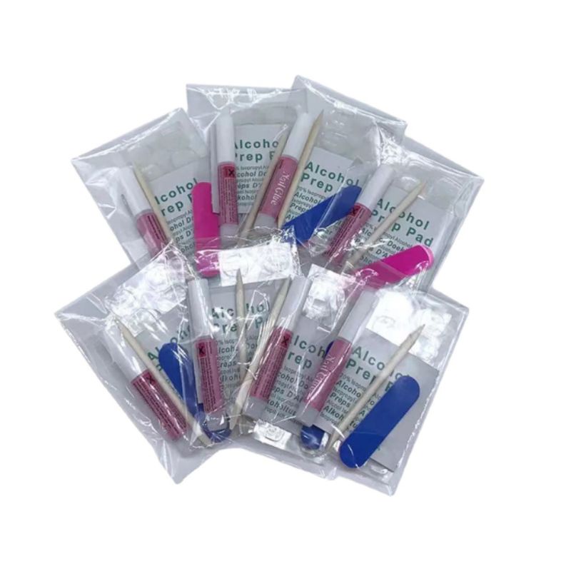 Dụng Cụ Làm Nailbox, keo Mini,Dũa Mini,Bông Cồn,Miếng Dán silicon,Que Đẩy Da