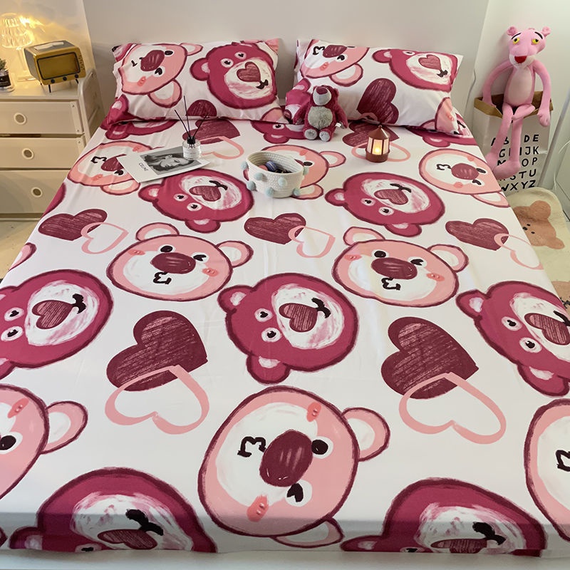 Bộ ga gối cotton 3D mềm mại HANSARAS bo chun miễn phí sắc nét
