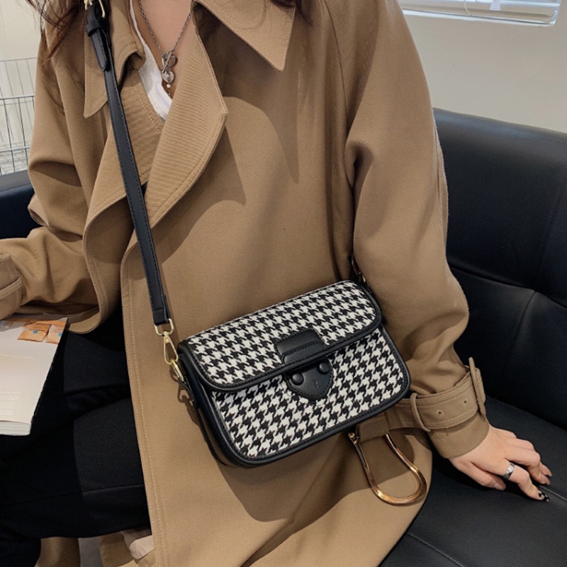 Túi Đeo Chéo Nhỏ Hình Vuông In Họa Tiết Da Báo Cổ Điển Cho Nữ