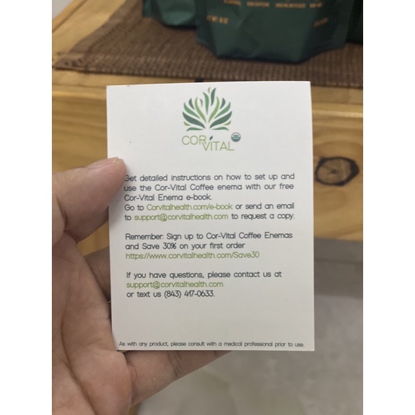 Cà phê Hữu Cơ Cor-Vital  làm sạch đại tràng.