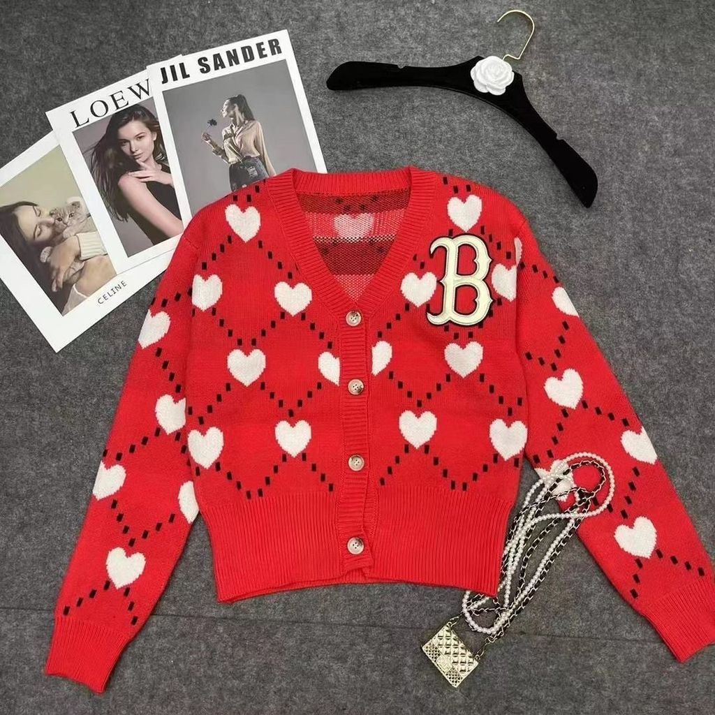 Hàng Có Sẵn!Áo Khoác Len Cardigan Dáng Rộng Cổ Chữ V Thiết Kế Mới Thời Trang