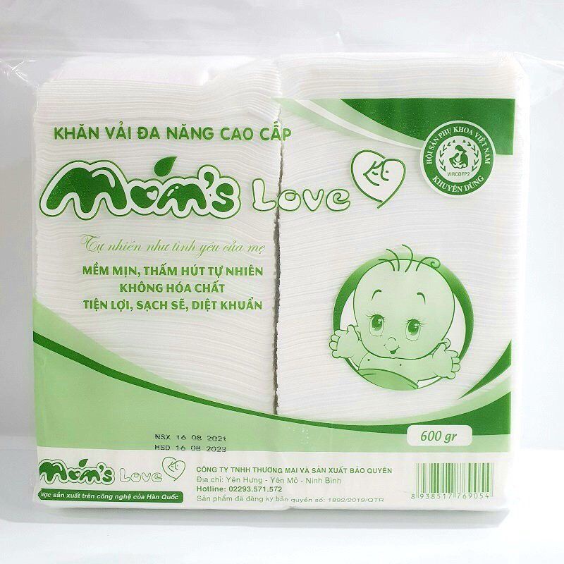 Khăn khô đa năng Mon' Love 600gr - 300gr Mềm Mịn Thấm Hút Tự Nhiên Tiết Kiệm An Toàn Cho Bé - Khăn vải Đa năng Cao Cấp