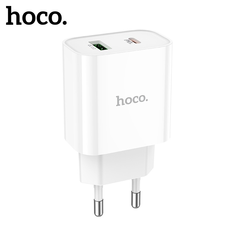 Củ sạc nhanh 20W Hoco C80A Plus 2 cổng USB/18W - PD 20W hố trợ sạc nhanh cho Smartphone