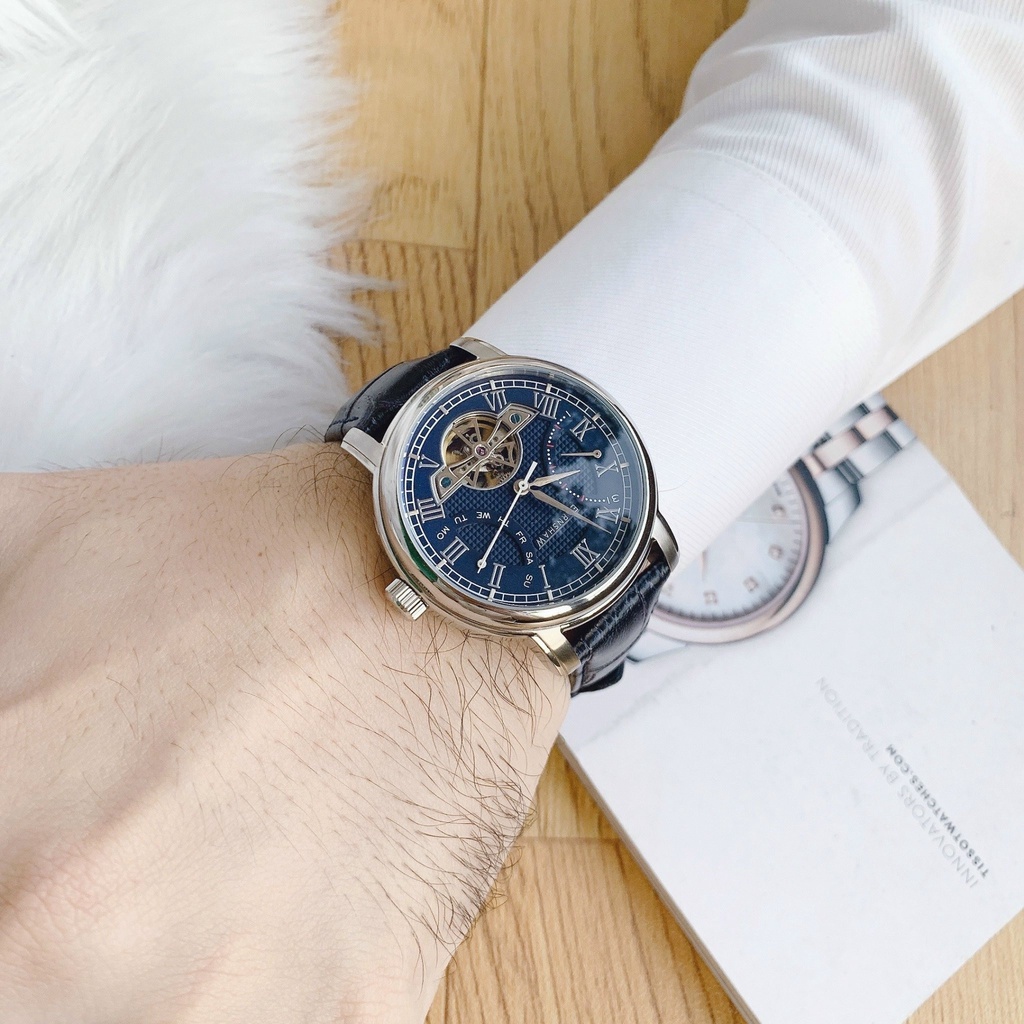 Đồng hồ nam dây da Thomas Earnshaw Longcase Double Retrograde ES 8169 02