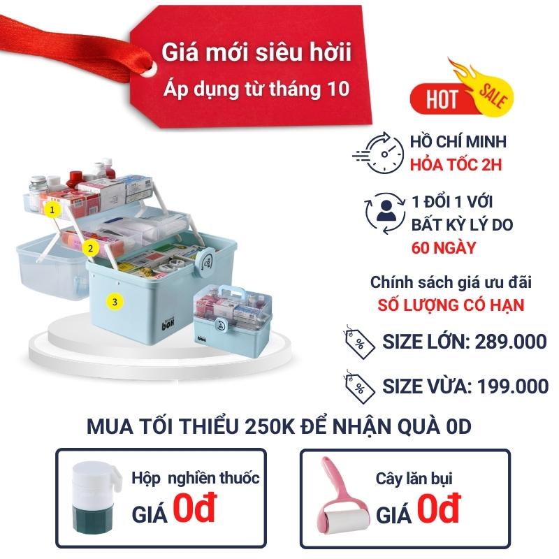 [SIZE LỚN] Hộp Đựng Thuốc Loại Vuông Đa Năng Nhiều Tầng Tiện Dụng Cho Gia Đình