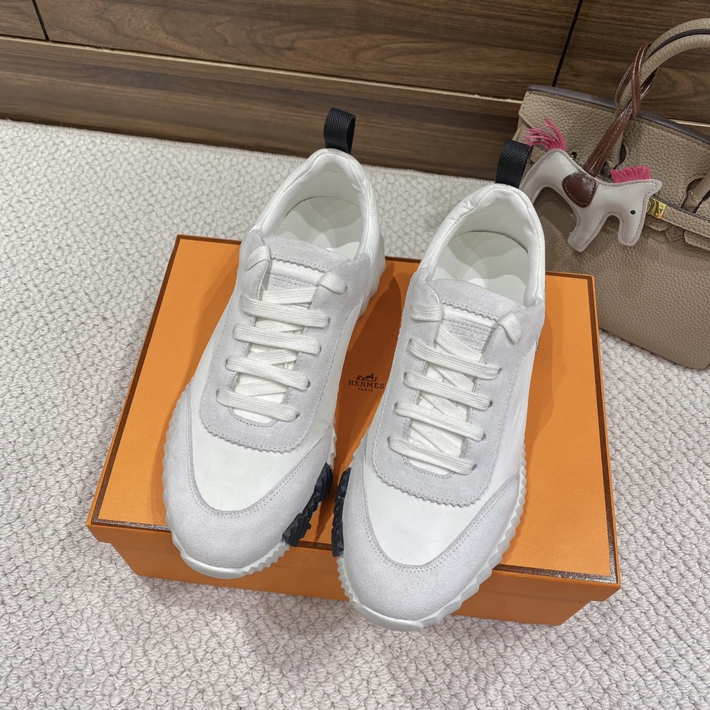 Giày sneaker da thật thời trang cao cấp Hermes HM phong cách trẻ trung, năng động