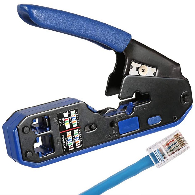 Bộ Dụng Cụ Kiểm Tra Cáp Mạng RJ45 CAT5 CAT5E CAT6 RJ45 CAT6 Kèm 50 Đầu Nối