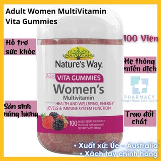 Viên bổ sung vitamin cho nữ nature’s way women’s multivitamin vitagummies 100 viên - vitamin tổn hợp - pharmacy