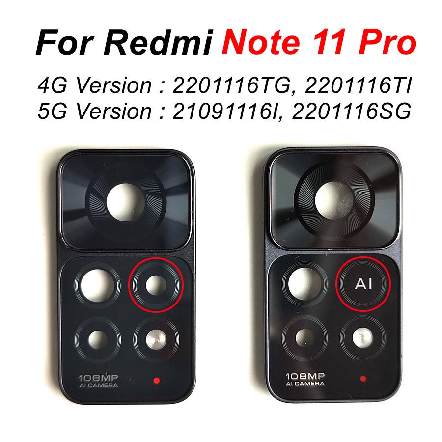 Khung Bảo Vệ Ống Kính Camera Sau Bằng Kính Thay Thế Chuyên Dụng Cho Xiaomi Redmi Note 11 Pro 5G 21091116Ốp Điện Thoại Thời Trang Cá Tính Cho Iphone 2201116Sg SG 2201116Tg TG TG Chất Lượng Cao Chuyên Dùng 2201116Tiii Tiii