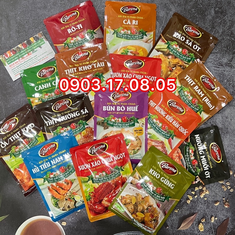 Xốt gia vị BARONA đủ món