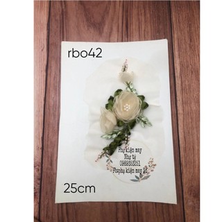 hoa ruy băng 2 hoa 25cm