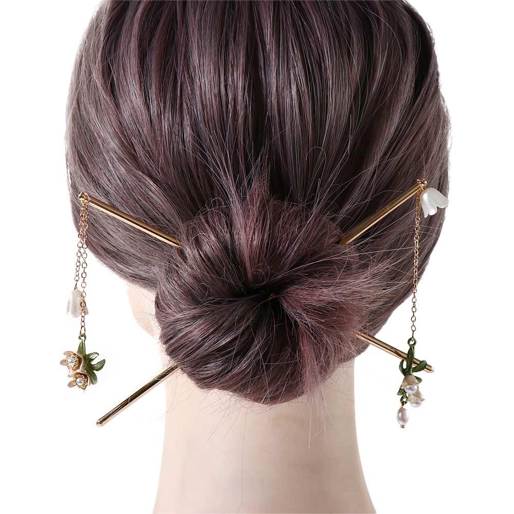 Kẹp Tóc Kim Loại Hình Hoa Thời Trang Cho Nữ