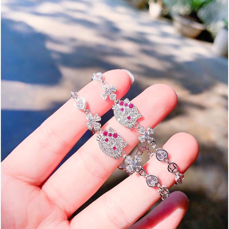 LẮC TAY MÈO KITTY CHO BÉ GÁI BẠC TA CỰC XINH