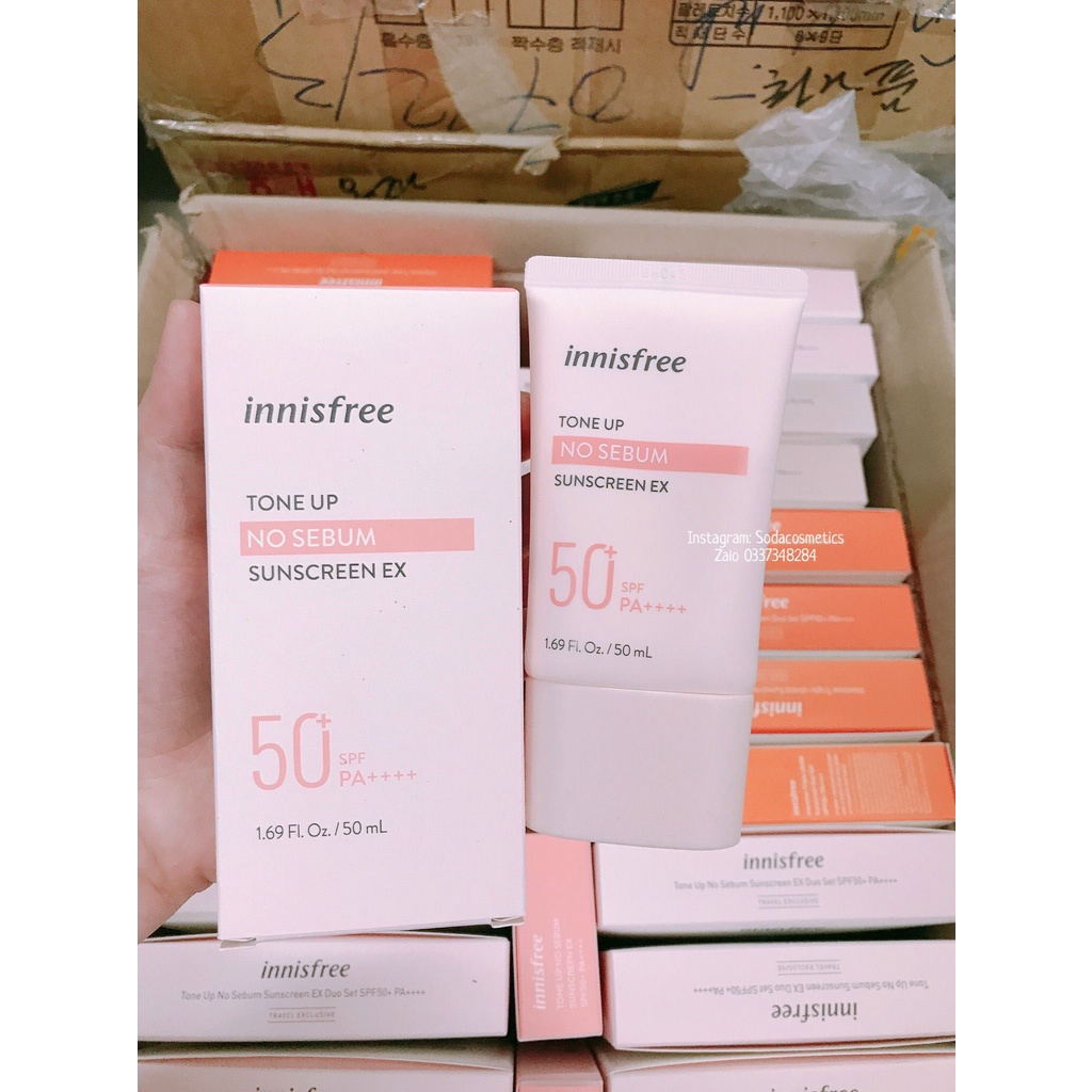 Kem Chống Nắng Innisfree Tone Up UV Protection Cream 50ml No-Sebum