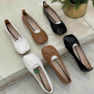 Giày búp bê trơn dúm chéo G6218