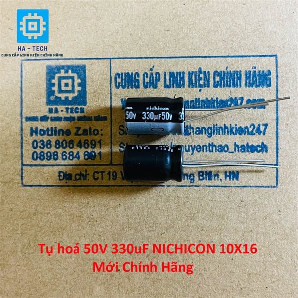 Tụ hoá 50V 330uF NICHICON 10X16 chính hãng mới 100%