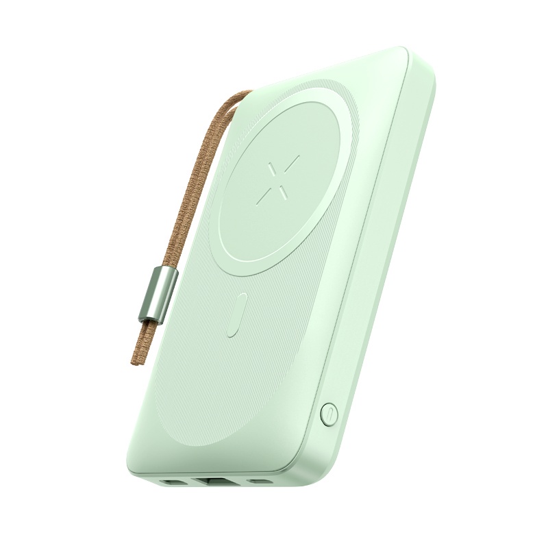 Pin sạc dự phòng không dây từ tính magensafe Rockspace P89 10000mAh hỗ trợ sạc nhanh 20W