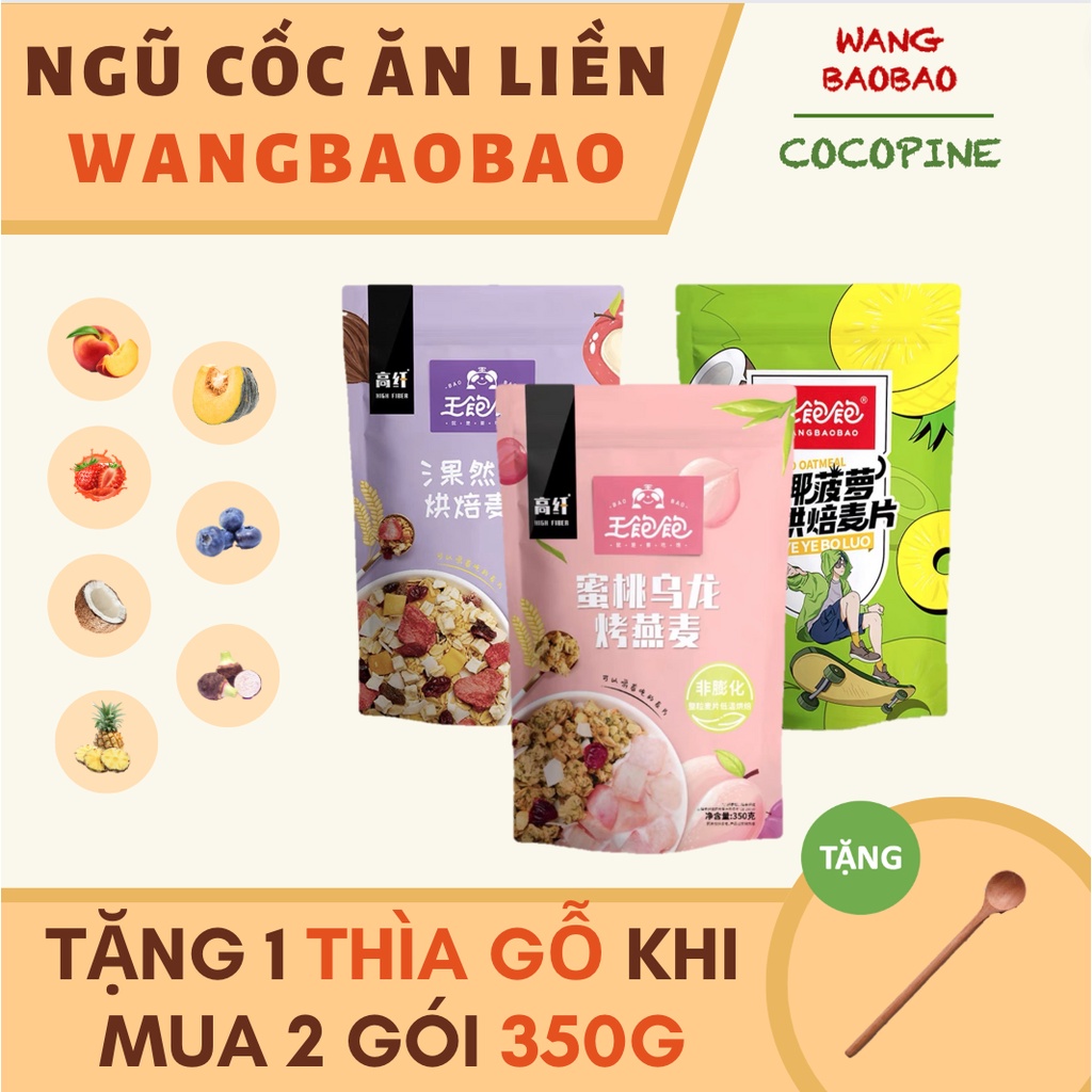 Ngũ cốc yến mạch Wangbaobao Vương Nhất Bác gói lớn/ngũ cốc viên sữa chua hoa quả Ocak giảm cân Calbee/Granola siêu h