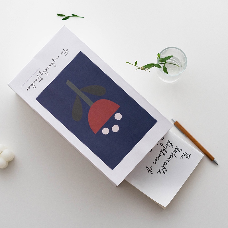 Túi quà hoa vintage kèm sticker dán miệng Mua Tất