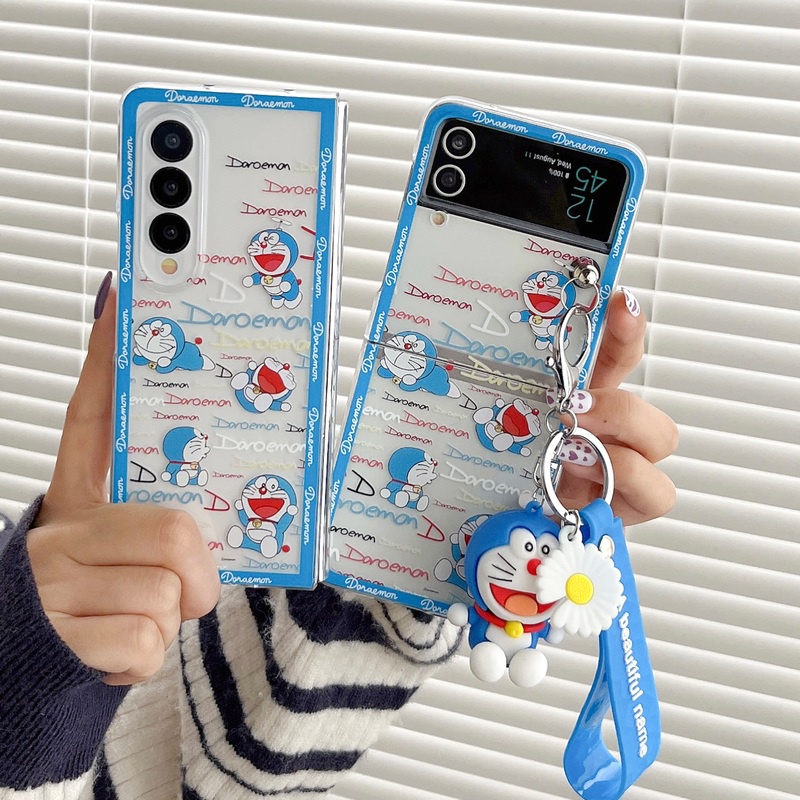 Ốp Điện Thoại Họa Tiết Hoạt Hình Doraemon Cho Samsung Galaxy Z Flip 4 3 2 1 5 5G Flip3 Flip4 Flip5 Z Fold 4 3 2 Fold3