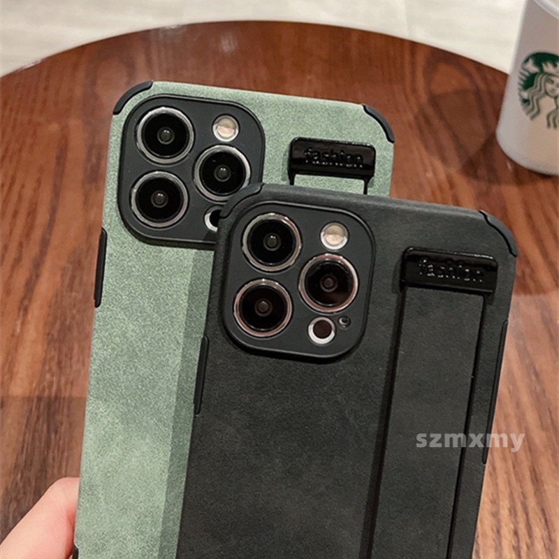 Ốp Điện Thoại Da Lộn Có Dây Đeo Cho IPhone 14 12 13 Pro Max 14plus