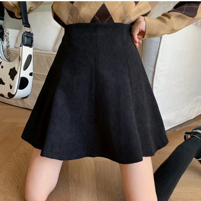 COZOK Chân Váy Lưng Cao Màu Trơn Kiểu Dáng Đơn Giản Hợp Thời Trang