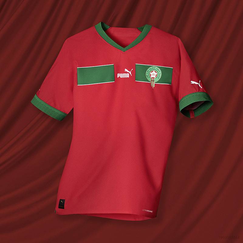 Áo Thun Bóng Đá YB2 2022 World Cup Morocco Cho Nam Và Nữ Mới