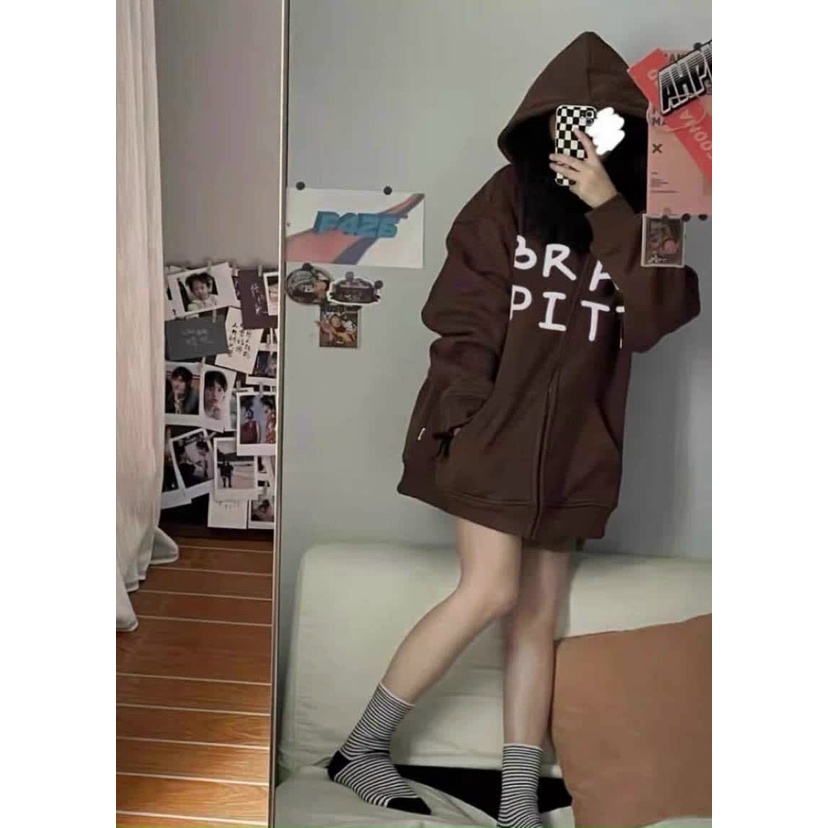 Áo khoác nỉ nam nữ in chữ liền thân tay phồng hàn quốc siêu đẹp fammilyshop-áo khoác ulzzang