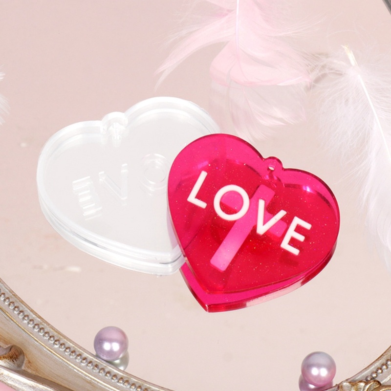 Khuôn Silicone Tạo Hình Trái Tim Làm Móc Khóa DIY