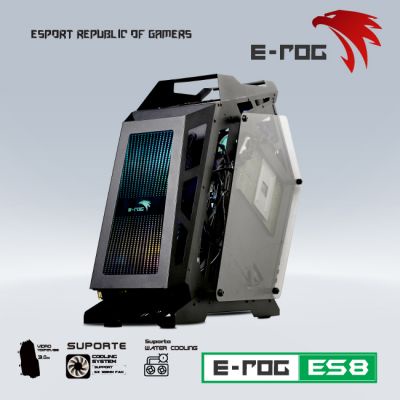 Case máy tính VSP E ROG ES8 Có sẵn 6 Fan Led RGB Chỉnh màu tùy ý - New 100%, Vỏ máy tính bàn