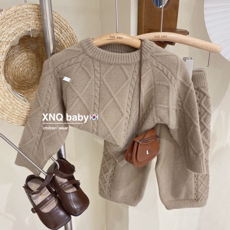 Áo Sweater Dệt Kim phong thái korea trang điểm Thu Đông xinh xẻo Cho Bé Gái AMBB KIDS