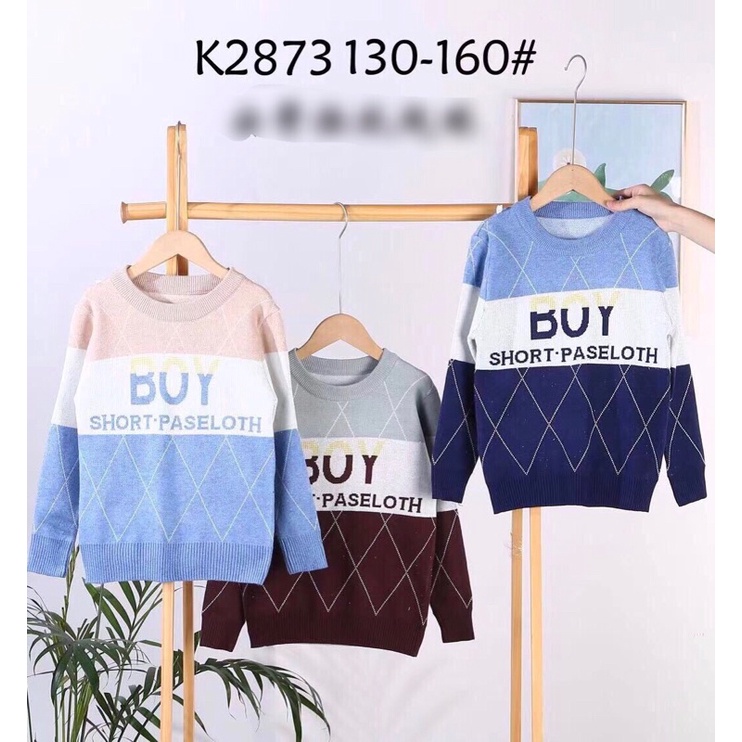 Áo len bé trai thời trang thu đông,áo len trẻ em Size đại từ 7-15 tuổi