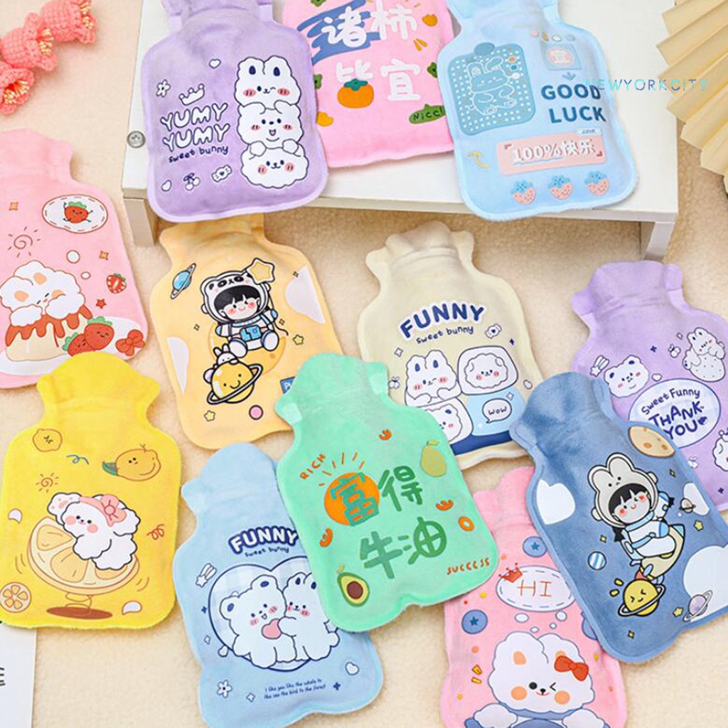 Bình Đựng Nước Mềm Chống Rò Rỉ Họa Tiết Hoạt Hình Dễ Thương