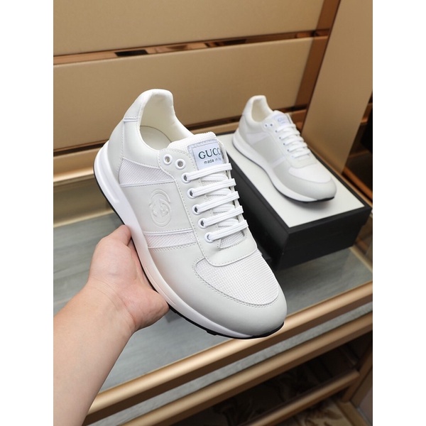 Giày thể thao/sneaker nam Gucci GC 2022 màu trắng phối đồ trẻ trung đế nhẹ êm chân