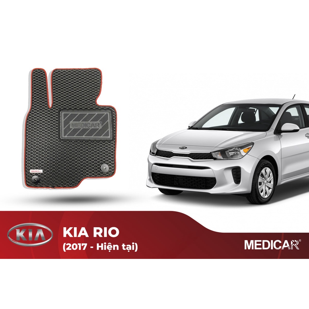 Thảm lót sàn ô tô Medicar xe Kia Rio (2011->2017) - chống nước, không mùi, ngăn bụi bẩn