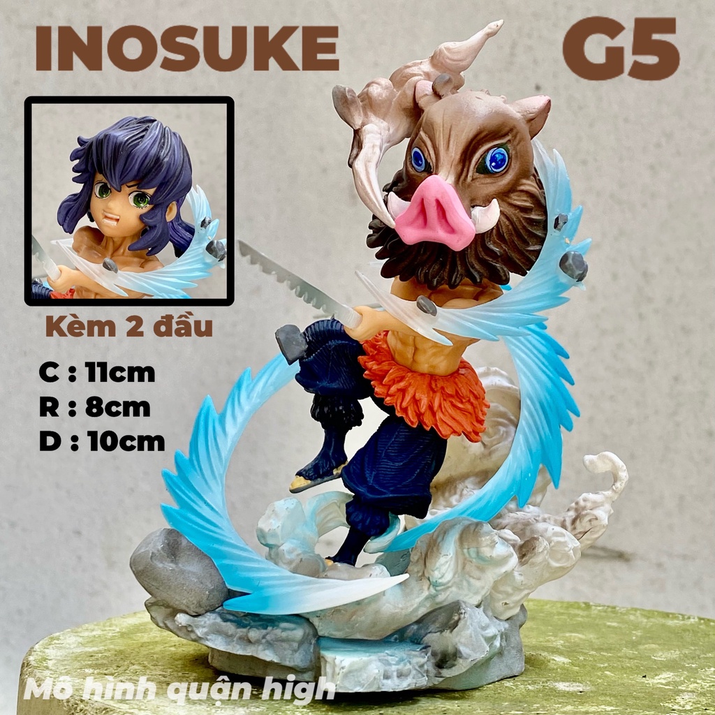 Mô hình Kimetsu No Yaiba - Demon Slayer G5 studio hàng F1 - Tanjiro Nezuko Zenitsu Akaza Rengoku Inosuke figure