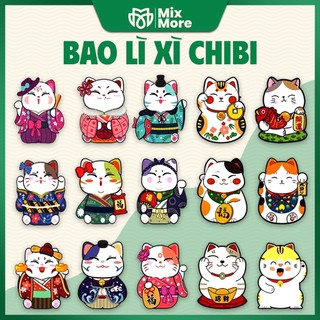 Bao lì xì Chibi phản quang Tết Quý Mão 2023 hottrend, mẫu ngẫu nhiên, giá tốt, quà tặng Tết độc đáo Mixmore
