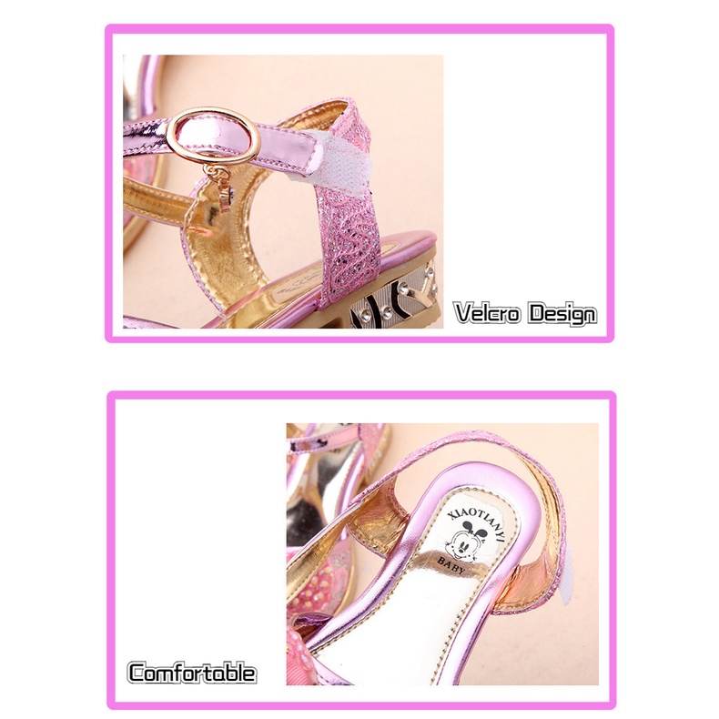 Giày cao gót cho bé gái  giày công chúa cho bé gái  sandal bé gái Size 26-37 PJA4