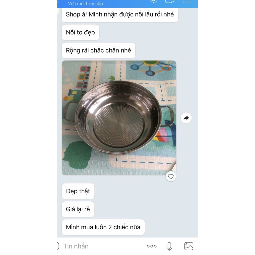 Nồi lẩu INOX dùng trên mọi loại bếp Tay cầm an toàn thoải mái Dễ sử dụng Chế biến được nhiều loại thức ăn: hầm, xào, kho