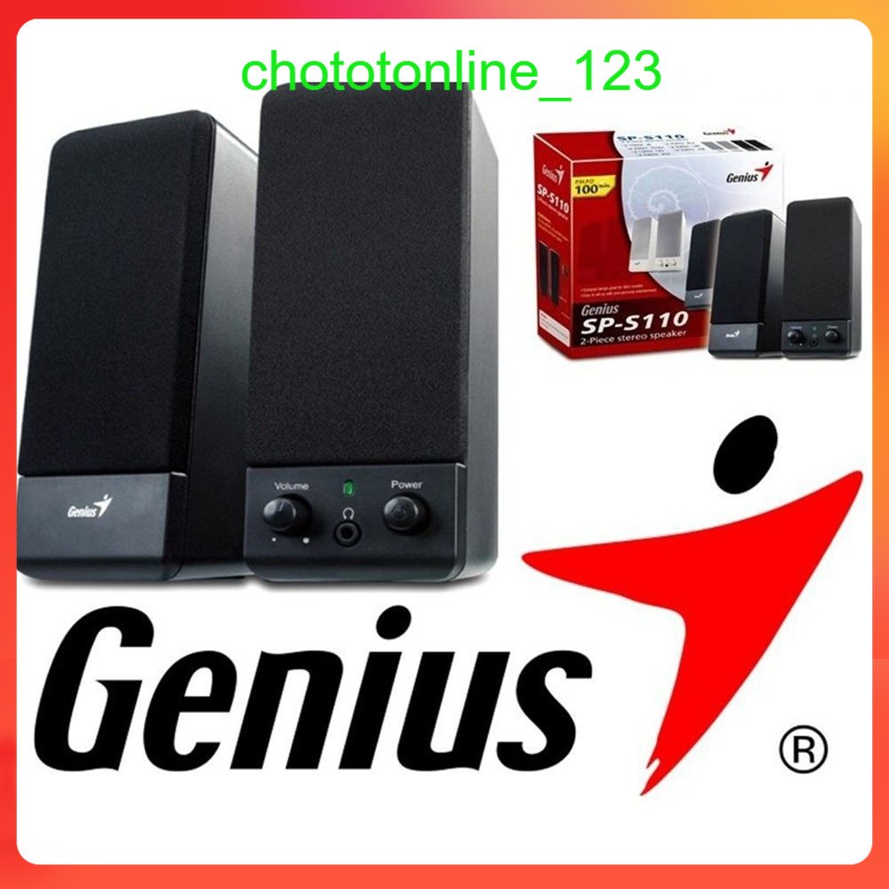 Loa Máy Vi Tính PC Laptop 2.0 GENIUS SP-S110 Loa Nghe Nhạc Để Bàn Có Dây Mini