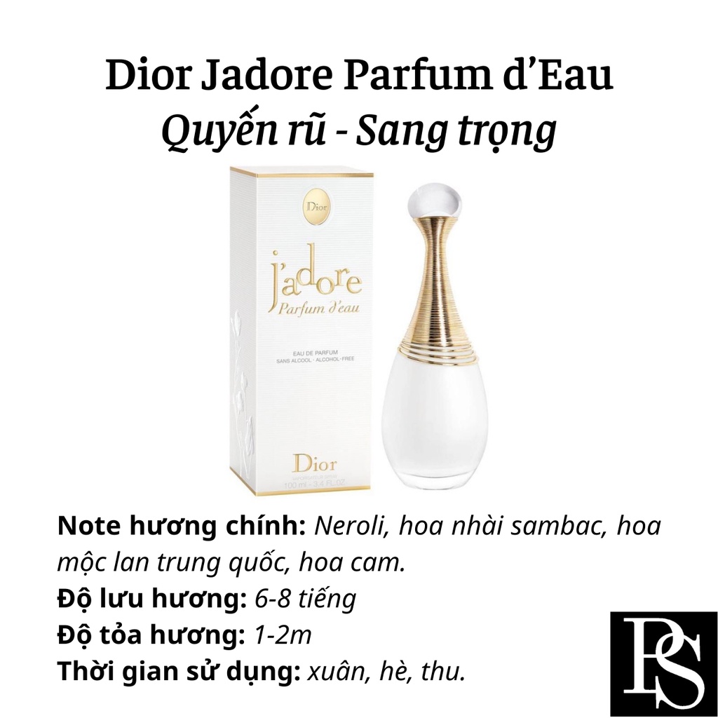 Nước hoa nữ Dior J'adore Parfum d’Eau