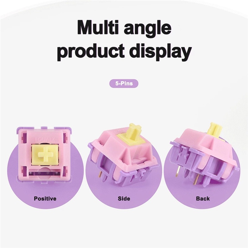 Bộ Công Tắc Bàn Phím Cơ 62g 5 Pin Mạ Vàng Chất Lượng Cao