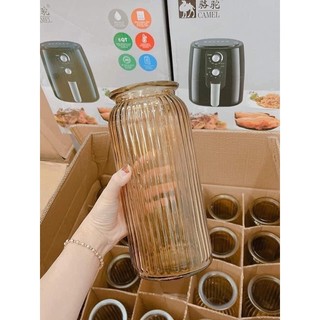 Bình hoa pha lê decor, lọ hoa pha lê vintage
