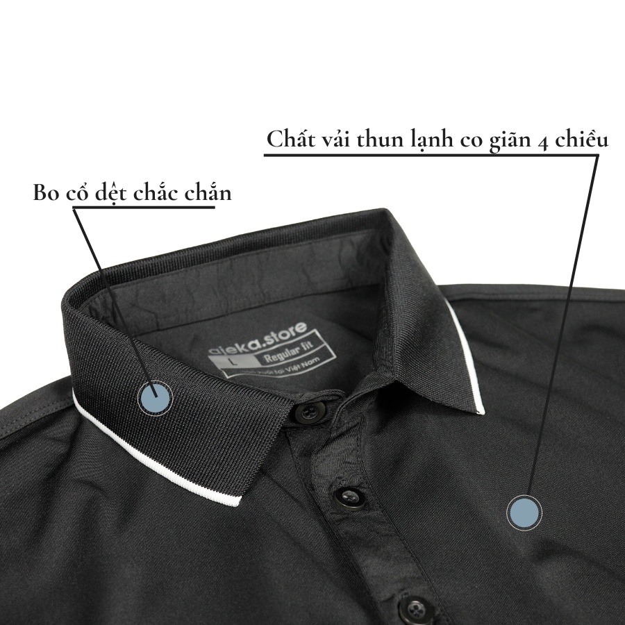 Áo polo nam thể thao basic chất thun lạnh co giãn 4 chiều PL001