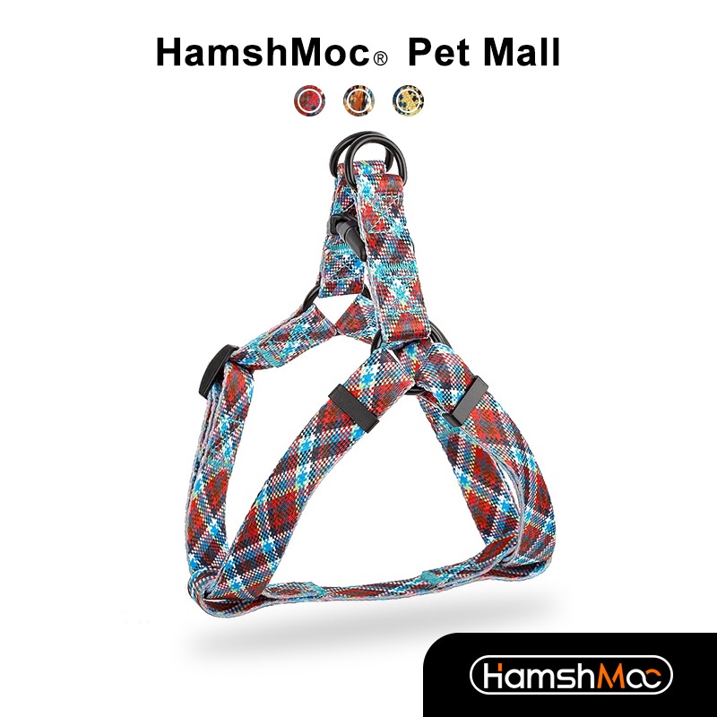 HamshMoc Đai Dắt Chó Đi Dạo Mềm Mại Họa Tiết Kẻ Sọc Hamsa Có Dây Đeo Có Thể Điều Chỉnh Cho Cún Cưng Cỡ Nhỏ / Vừa / Lớn1