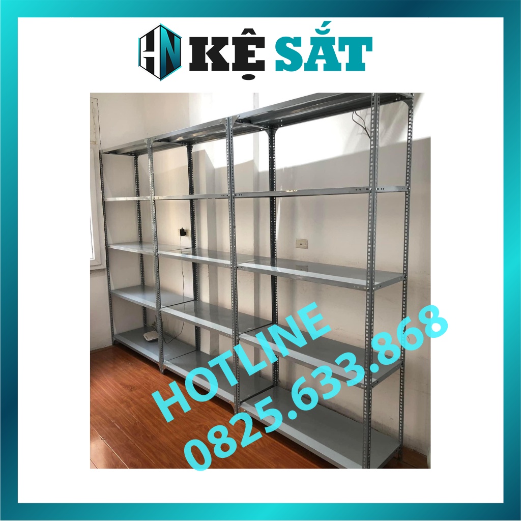 Kệ Sắt V Lỗ Đa Năng 2,3,4,5 Tầng Dài 1m X Rộng 0,3m X Cao 0,6-0,8-1-1,2-1,5m - Kệ Sắt Hà Nội