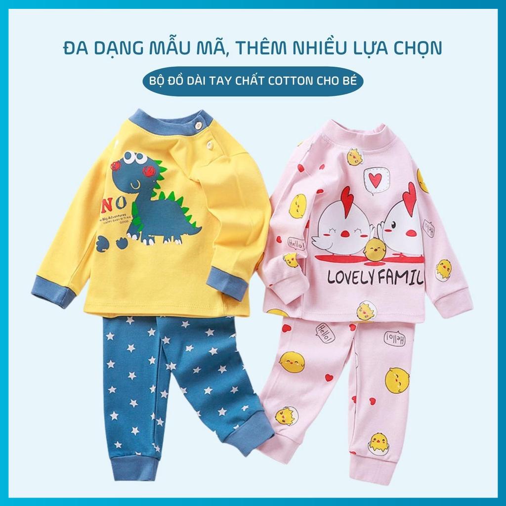 Bộ thu đông bé trai, bộ dài tay cho bé Lilikids hình động vật cute từ 7 - 24 Kg