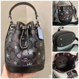 Túi C0ach Mini Dempsey Bucket da thật